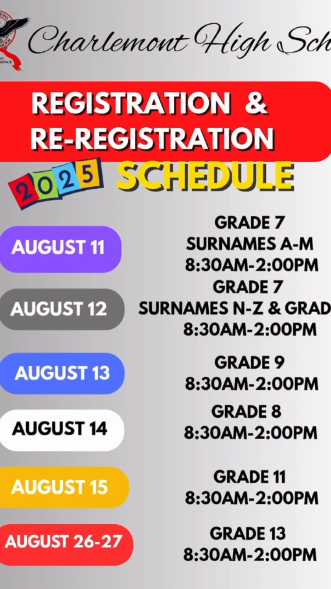 CHS reg 2025