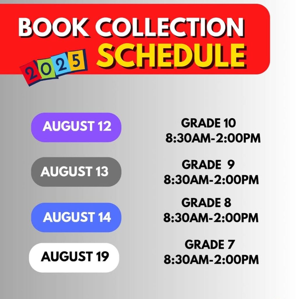 📌 For the Book Collection Schedule post-📚 Book Collection Schedule – 2025Parents & students, p